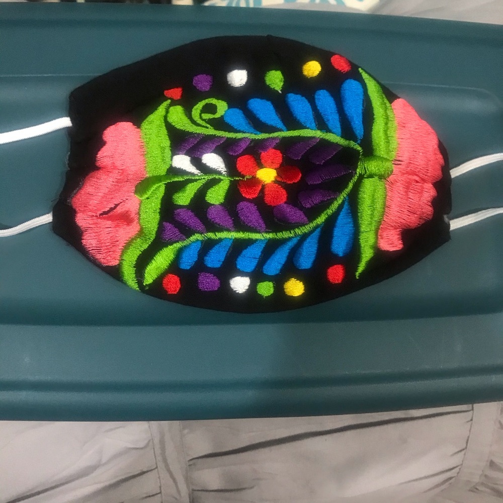 Embroidered face mask